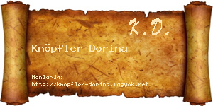 Knöpfler Dorina névjegykártya